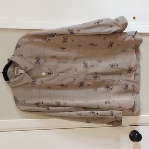 VTG Vintage Chico's Design button up long sleeve shirt, size large